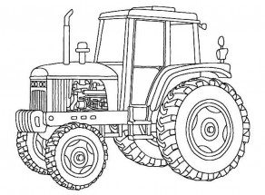 Трактор нормальный - раскраска					№220