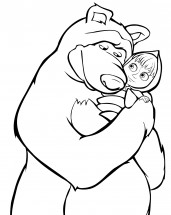 Маша и Медведь - раскраска					№419