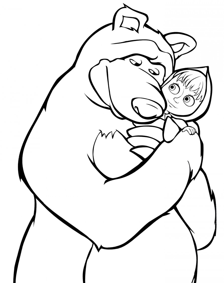 Маша и Медведь - раскраска №419