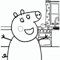 Мама Свинка на кухне - раскраска №617
