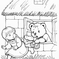 Маша бежит от медведей - раскраска №771