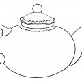Красивый чайничек - раскраска №942