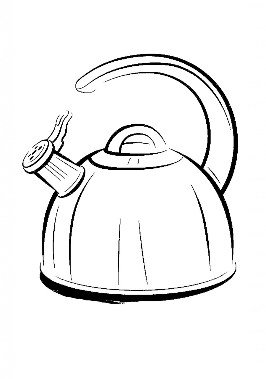 Чайник со свистком - раскраска №952