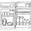 Открытый холодильник - раскраска №957