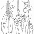 Золушка и принц венчаются - раскраска №1016