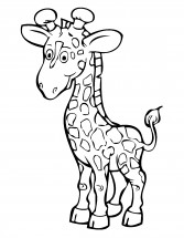 Смешной жираф - раскраска					№1192