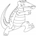 Крокодил спешит - раскраска №2319