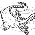 Страшный крокодил - раскраска №1314
