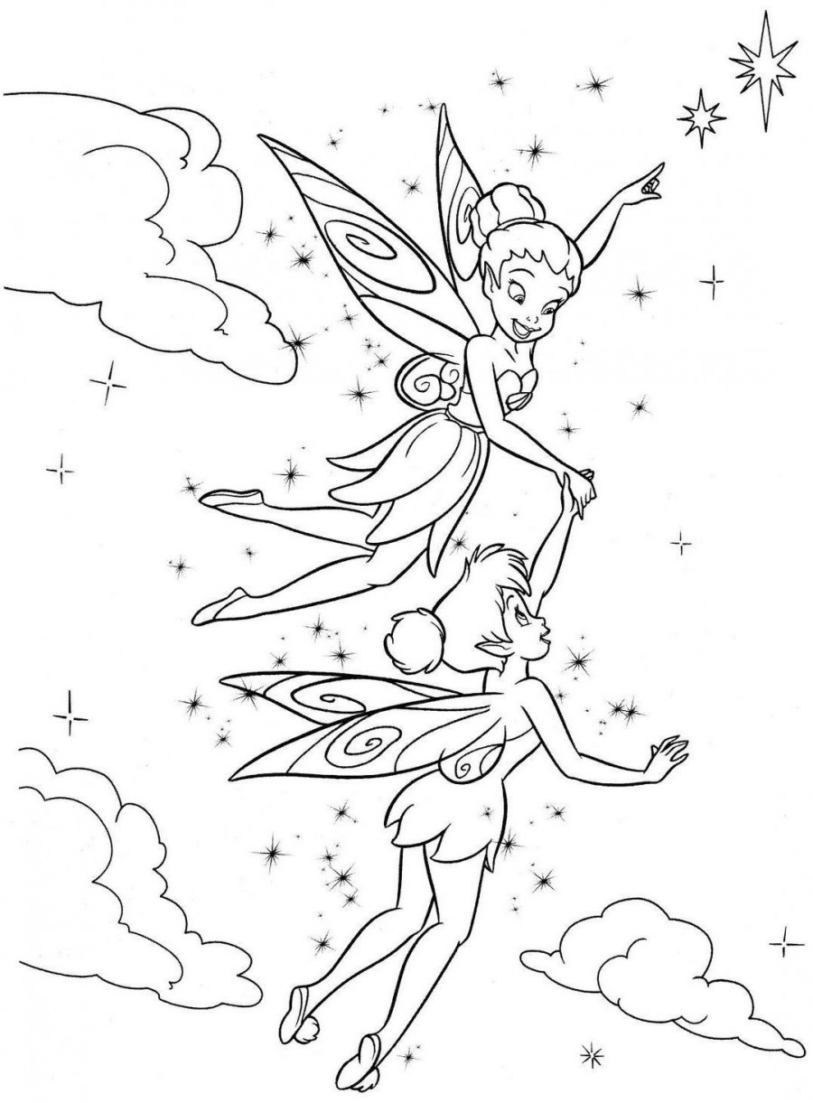 Феи летят к звездам - раскраска №1331