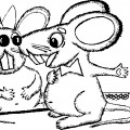 Две мыши - раскраска №1381