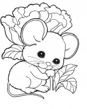 Маленький мышоночек - раскраска					№3018
