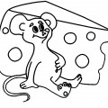 Мышь поел сыра - раскраска №2131