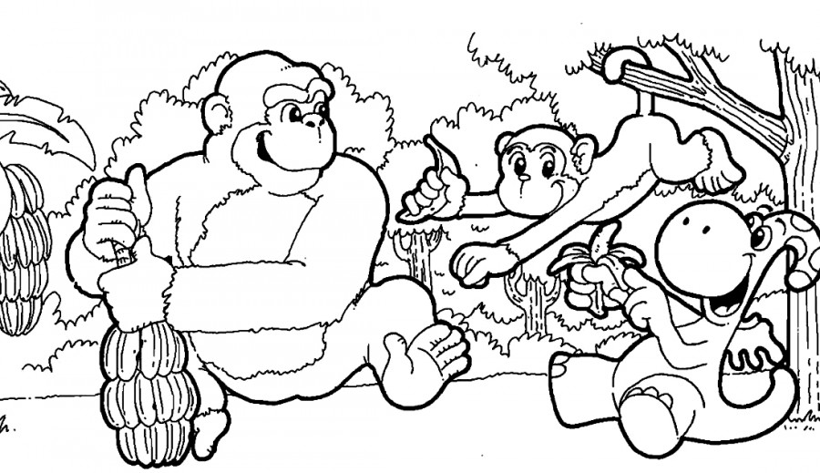 Разные обезьяны - раскраска №2123