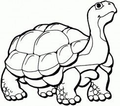 Большая черепаха - раскраска					№1524