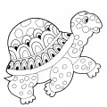 Черепаха с красивым узором - раскраска №2329