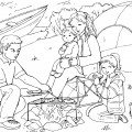 Летний пикник - раскраска №10836