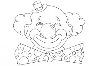 Веселый клоун - раскраска					№10978