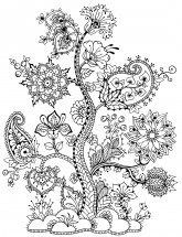 Фантастическое дерево - раскраска					№11846