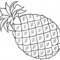 Большой ананас - раскраска №14186