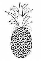 Заморский ананас - раскраска					№9860