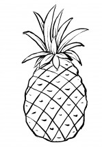Обычный ананас - раскраска					№13505