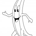 Банан человечек - раскраска №9857
