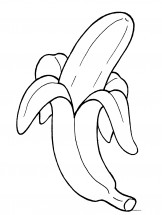 Очищенный банан - раскраска					№8561