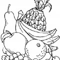 Композиция из фруктов - раскраска №13112