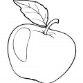 Блестящее яблоко - раскраска №3735