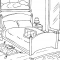 Маленькая спальня - раскраска №4201