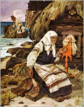 Недовольная баба из сказки о золотой рыбке - картинка					№13409