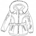 Женская куртка - раскраска №8022