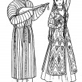 Узбекский костюм - раскраска №11571