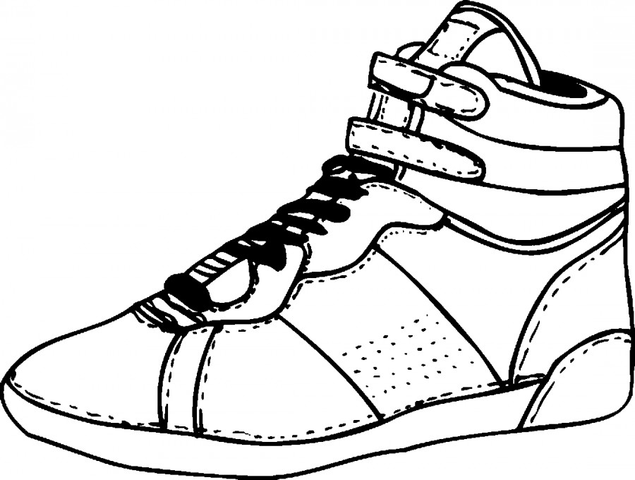 Модные кроссовки - раскраска №13243