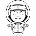 Юный космонавт - раскраска №12289