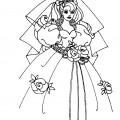 Невеста - раскраска №11163