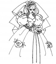 Невеста - раскраска					№11163