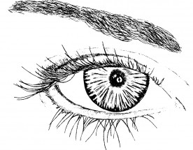 Глаз крупным планом - раскраска					№13076