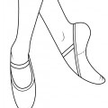 Ноги балерины - раскраска №13962
