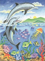 Дельфины в природе - картинка					№11540