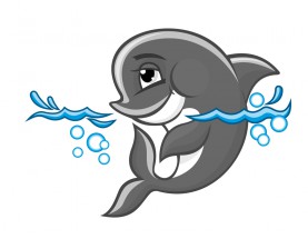 Смешной дельфин - картинка					№12164