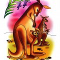 Молодой кенгуру с дитенышем - картинка №7498