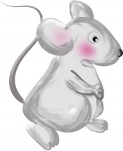Серая мышка - картинка					№10691