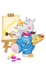 Рисунок носорога - картинка					№12707