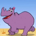 Фиолетовый носорог - картинка №9570