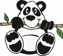 Панда на ветке - картинка					№13382