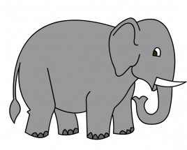 Рисунок слона для детей - картинка					№12252