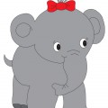 Слон с бантиком - картинка №13539