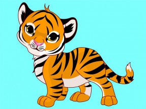 Рисунок тигра - картинка					№10561