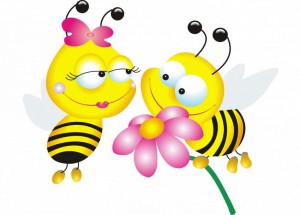Две влюбленные пчелы - картинка					№6533